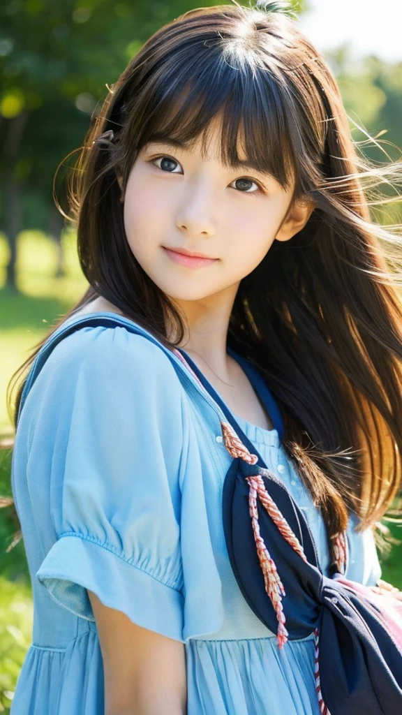 Children 14 years old、1 Beautiful girl、So cute、ベリーショートジーンズ
