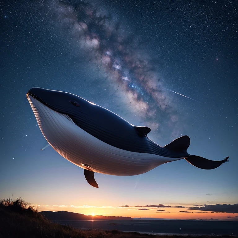 Flying Whale, Night Sky