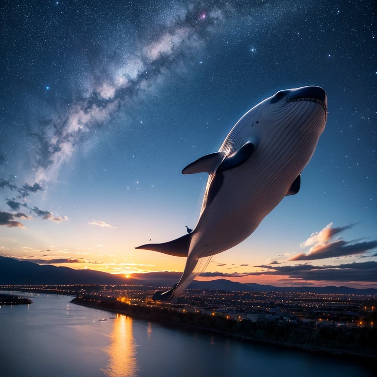 Flying Whale, Night Sky