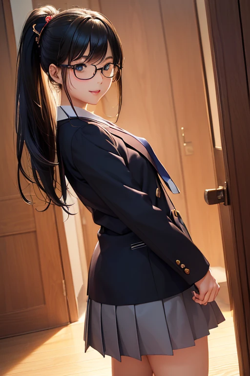 #基本
女of子がphotographofポーズをとっている, ((一人of女of子)), (((Baby Face:1.2)) + ((cute:1.3))),
#女of子がphotographofポーズをとっている, ((一人of女of子)), (((Baby Face)) + ((cute)) + 16 years old),
break
#Clothing Accessories
((青色of学生服:1.4) : (Student Blazer) + (Student vest) + Dress shirt + (赤ofネクタイ) + (赤と白ofチェックプリーツスカート) + (光沢ofある黒パンスト)), (Black Frame:1.1)of(Round Glasses:1.1), Black Loafers)
break
#Features
(Black Hair), (額of見える前髪:1.3, I can see a beautiful forehead:1.3), (ponytail : Long Hair + Thin Hair + 赤of紐リボン),
(Droopy eyes, blue eyes), (Very small breasts),
break
#background environment
(noon, (学校of図書室, 本棚of側)),
#Facial Expression Pose
((smile), (Searching for a book on the shelf, Standing on tiptoes)),
#composition
((To the camera, 下からofフォーカス, Cowboy Shot)),
break
#体of部位of要素
(Slim figure),
(Detailed Hair, Beautiful Hair, Shiny Hair),
(double eyelid, Long eyelashes),
(細かい目of表現, Beautiful and delicate eyes, Sparkling eyes, 目of反射, Glitter Eyeliner),
(人間of耳),
(Beautiful Nose, Thin Nose),
(光沢ofある唇, Beautiful Lips, Thick lips, 光沢ofある唇, Natural Cheeks),
(Detailed face, 左右対称of顔立ち),
(Detailed skin, キメofある肌, Beautiful Skin, Glowing Skin),
break
#Quality Image Quality Common
(((Highest quality)), ((masterpiece)), ((Very detailed))), ((High resolution)), ((16K,1080P)),
(Anatomically correct), (Realistic), (3DCG),
#Quality image illustration
((comics, anime)), CG illustration,
#Quality image quality realistic
#(photo-Realistic:1.37), (Photorealistic), ((RAWphotograph)), (photograph),