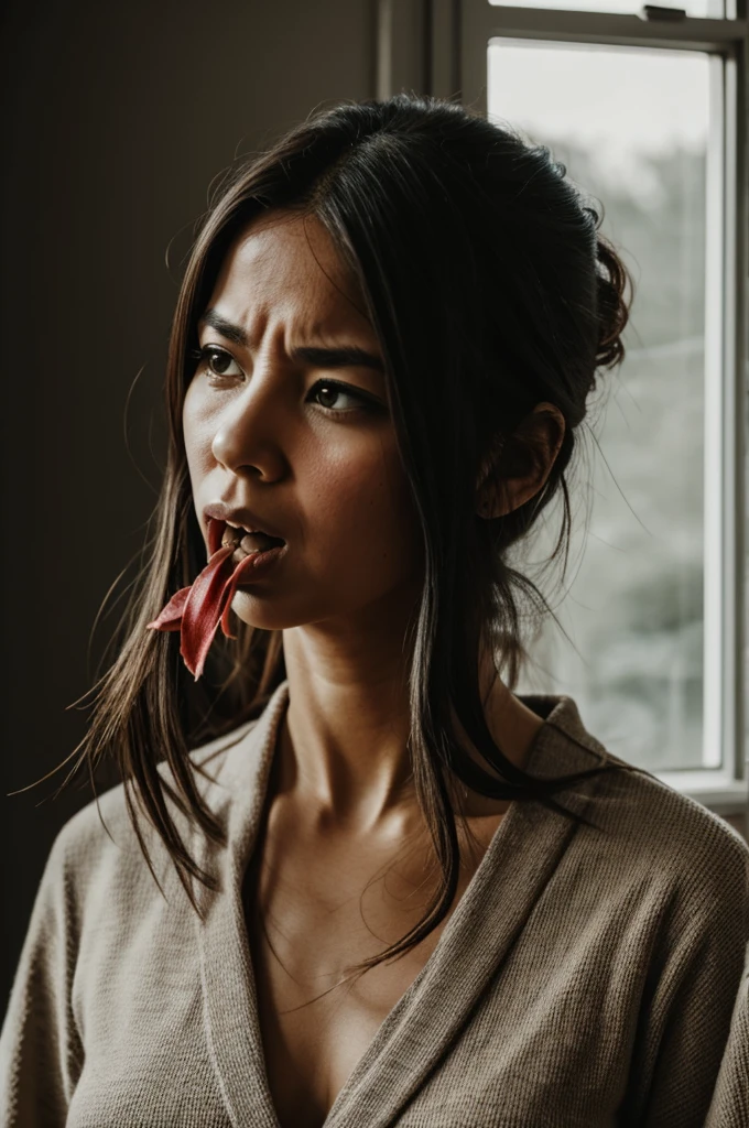 Gnawed woman