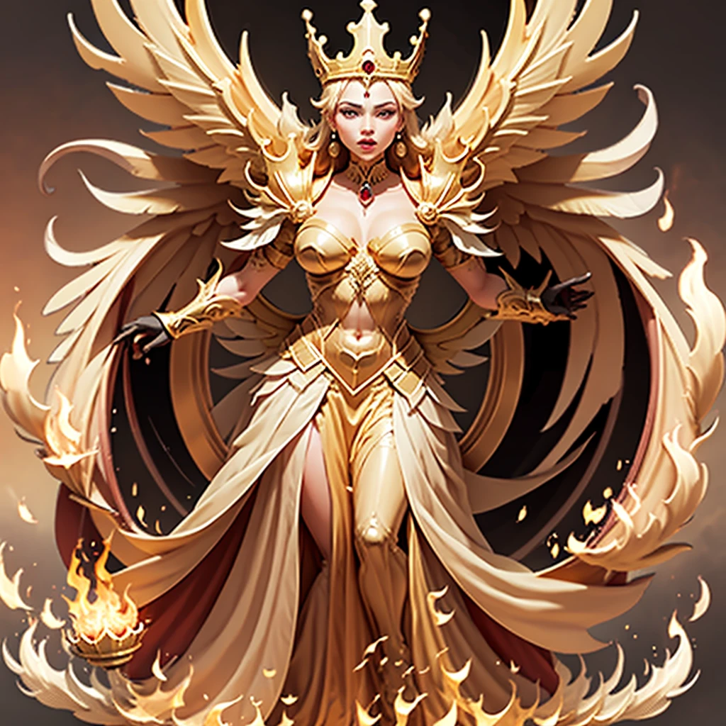 A majestic golden frame, adorned with a crown and wings, radiates with a warm glow, symbolizing victory and achievement. The central ruby gem sparkles with a fiery intensity, adding a touch of elegance and power.

[Digital art, stylized, inspired by game UI design], [High contrast, sharp edges, glowing highlights, black background, intricate details, focus on the center of the frame]