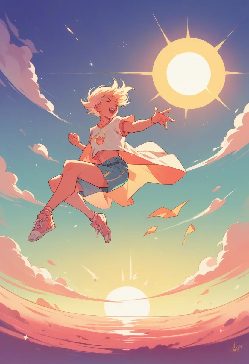 Girl, tropic, sun, power, pastel