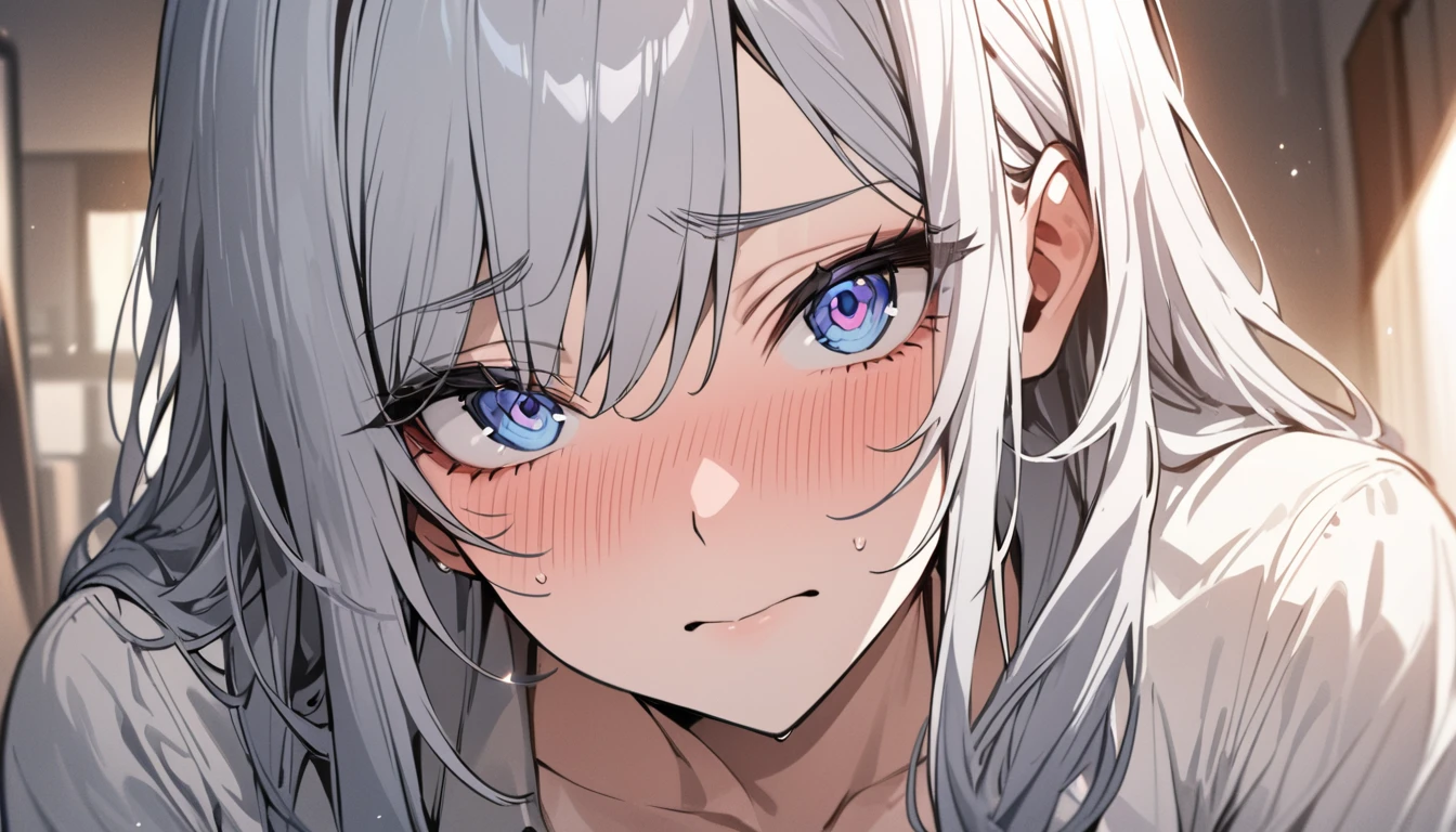 masterpiece, High resolution, perfect face, Korean beautiful high school, 30 years old, beautiful face, white background, embarrassed look, look at the camera, (top quality eyes), detailed texture, look at me, Married woman, cool women, ((high resolution eyes)), hentai