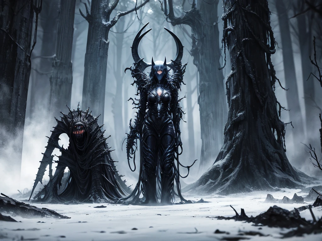 Transform nuts into eerie, horror-themed entities within a nightmarish scene. Utilize dark, atmospheric elements and fractal patterns inspired by the unsettling work of H.R. Giger.