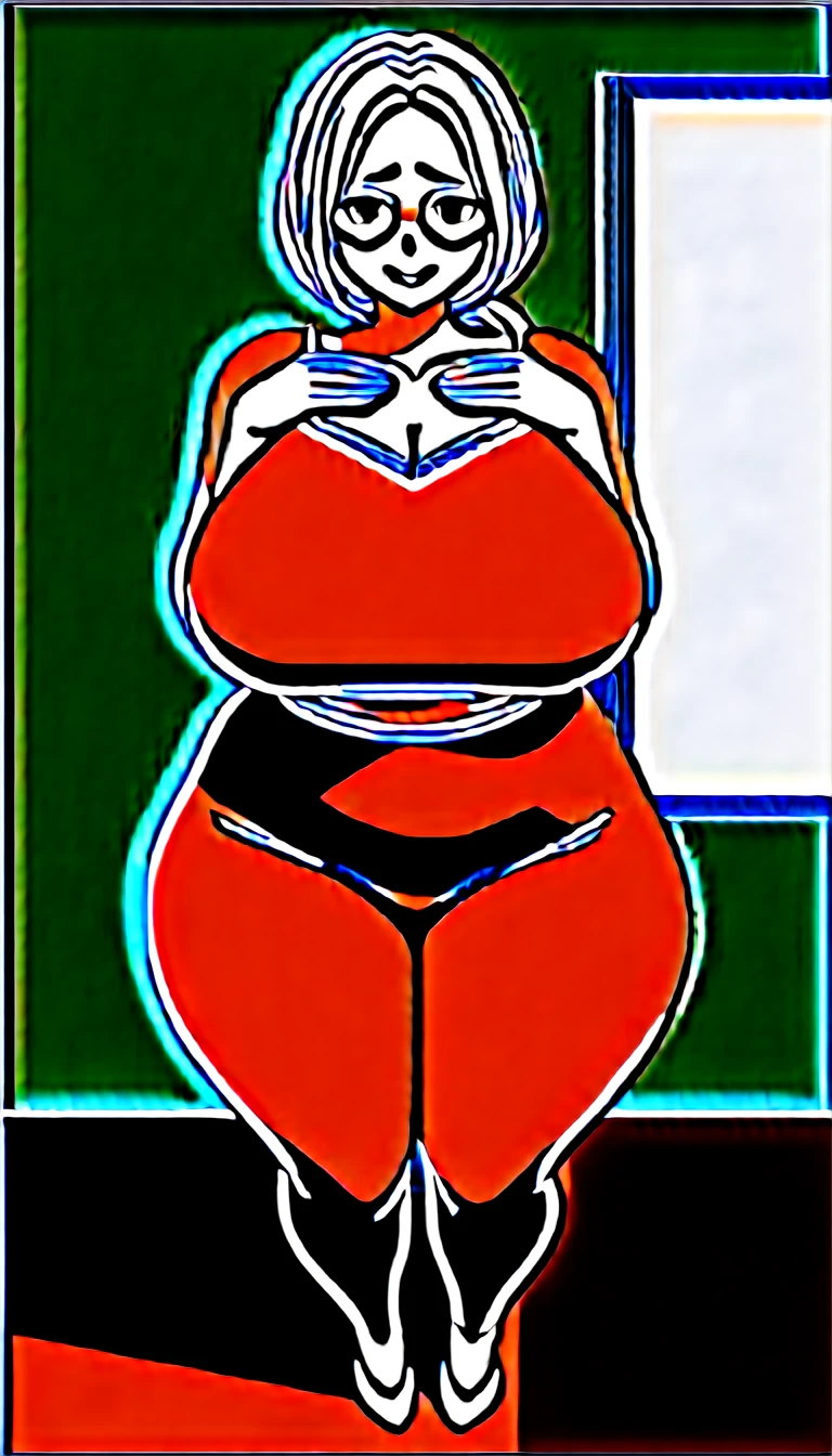 ((High Quality)) ((Perfect Autonomy)) Masterpiece, Clover, solo girl, naked, big breast, thick body, Clover Totally Spies, Standing, in the living room, Clover, cuerpo completo, high resolusion