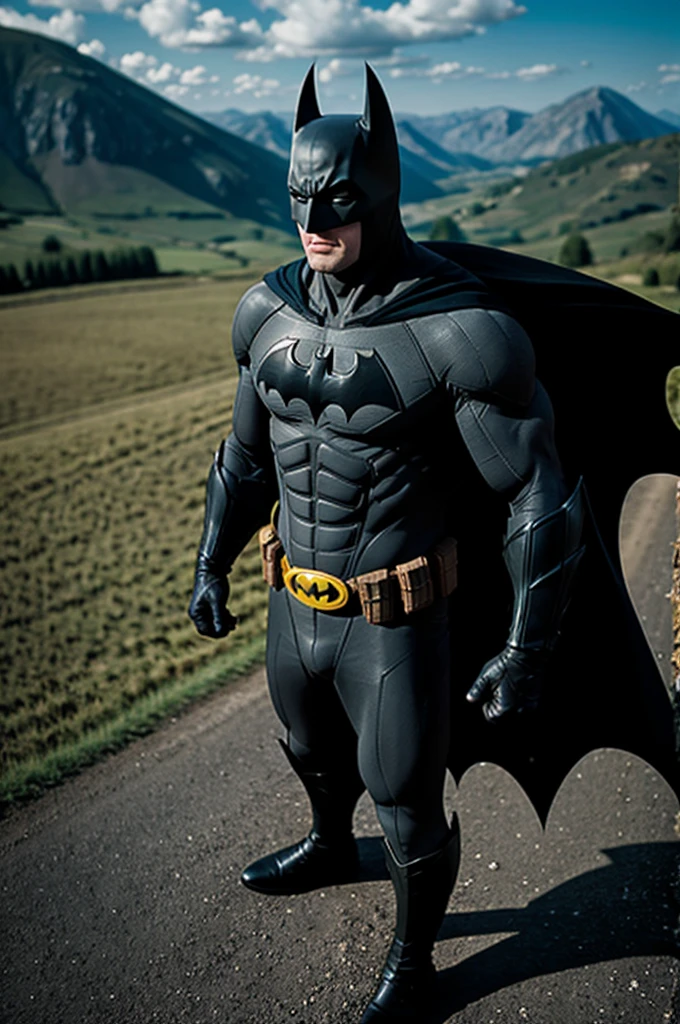 Animated Batman in the countryside