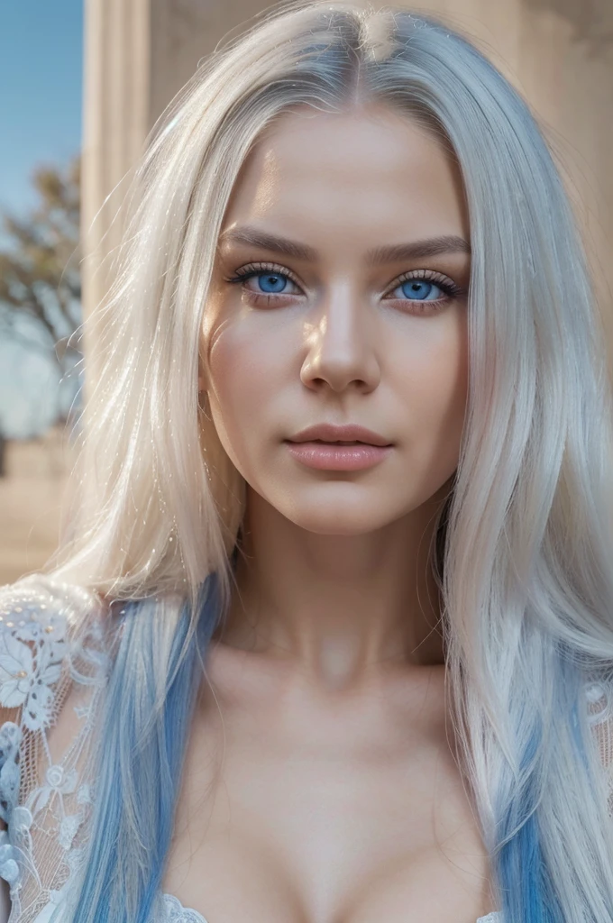 Instagram photo of a russian model girl in blue tranclucent flluffy tight dress. shoulders opened. She should blowing a kiss to a camera. evening park on the background. platinum blonde. White hair. lips half opened. small silver necklace and silver earrings. Live photo in motion. Selfie. White hair falling on shoulders. White hair falling on shoulders. White hair falling on shoulders. White hair falling on shoulders. blue eyes. vogue opened pose. She should blowing a kiss to a camera. soft lights. detailed hairstyle, long hair falling on shoulders, symmetrical. photo from instagram.
