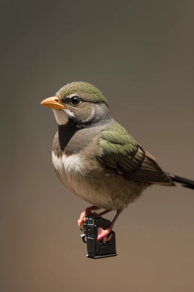 bird holding a gun