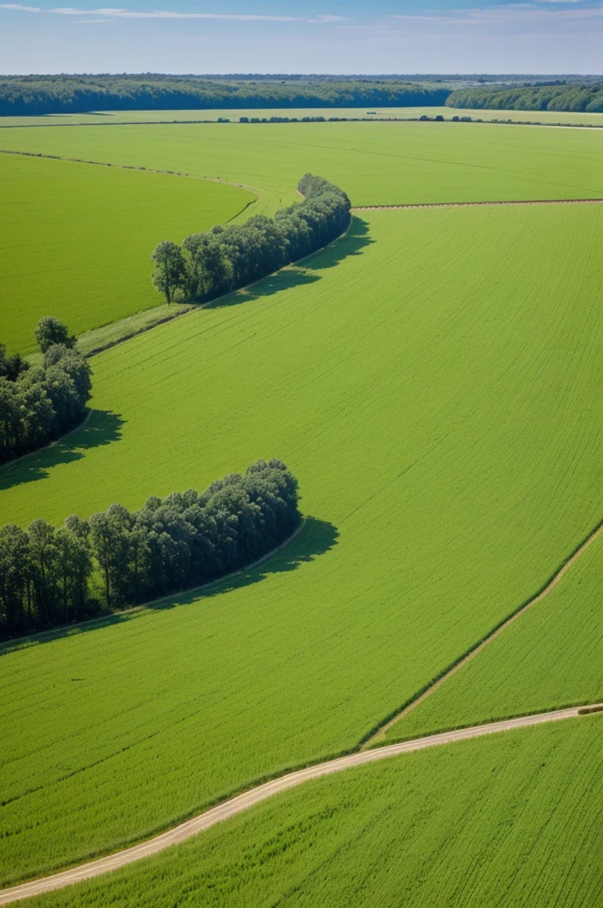 Natural vegetation barriers with crops, pastures, trees