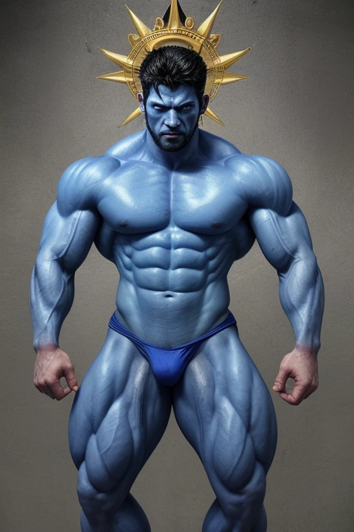 Ugly muscle blue god