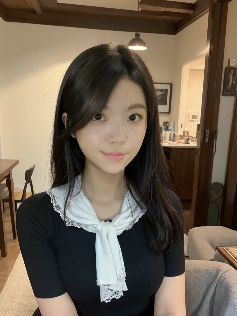 (8k, RAW Photos, Highest quality, masterpiece, Very detailed:1.2),(Realistic, photo-Realistic:1.4),  God&#39;s Rays, Sharp focus, Depth of written boundary, Bokeh, 詳細な8k背景, Soft Light, 85mmF/1.4. very cute japanese idol, cute, (Fine skin: 1.2), Anna_girl,  Porcelain-like skin, High quality eyes, Very detailed face, bangs, Brown eyes, A light smile, Open your mouth, Long sleeve sweater, Looking at the audience, Large Breasts, (Thigh length socks:1.2), (Micro Skirt:1.2), belt, garter, Cleavage cutout, (Contrasting, Tilting Head:1.2) street, Outdoor, Venice, 