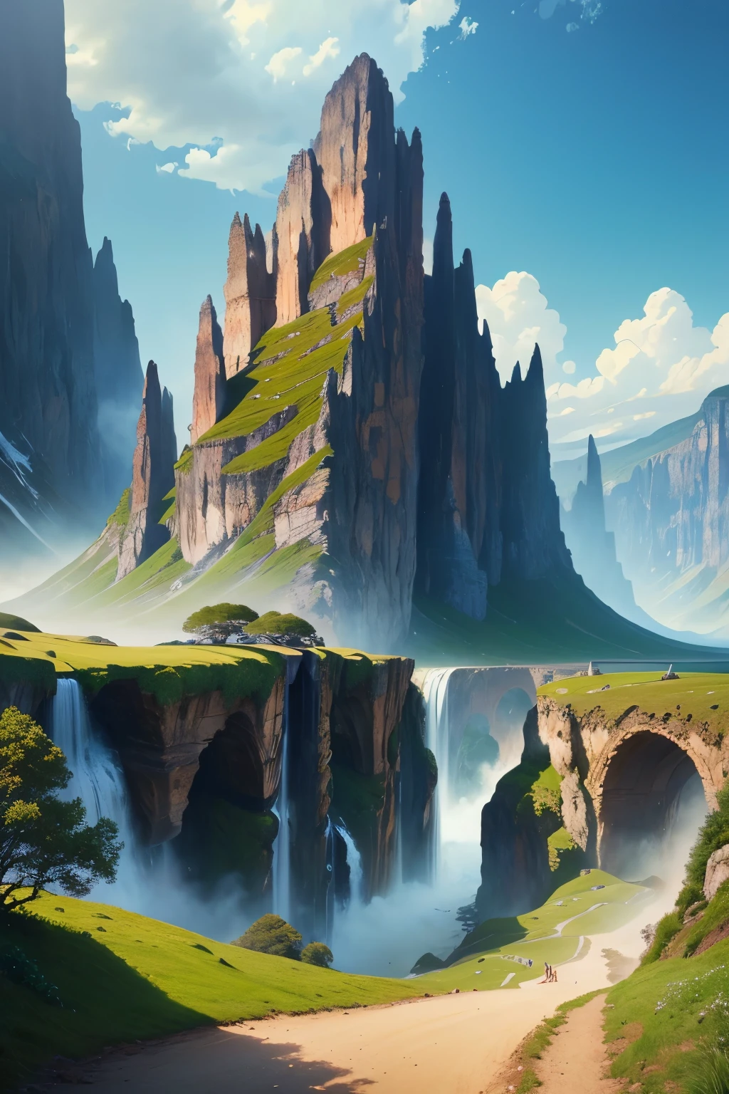 ((best qualityer)), ((work of art)), (detailded), 1 Magnificent landscape like Middle-earth
