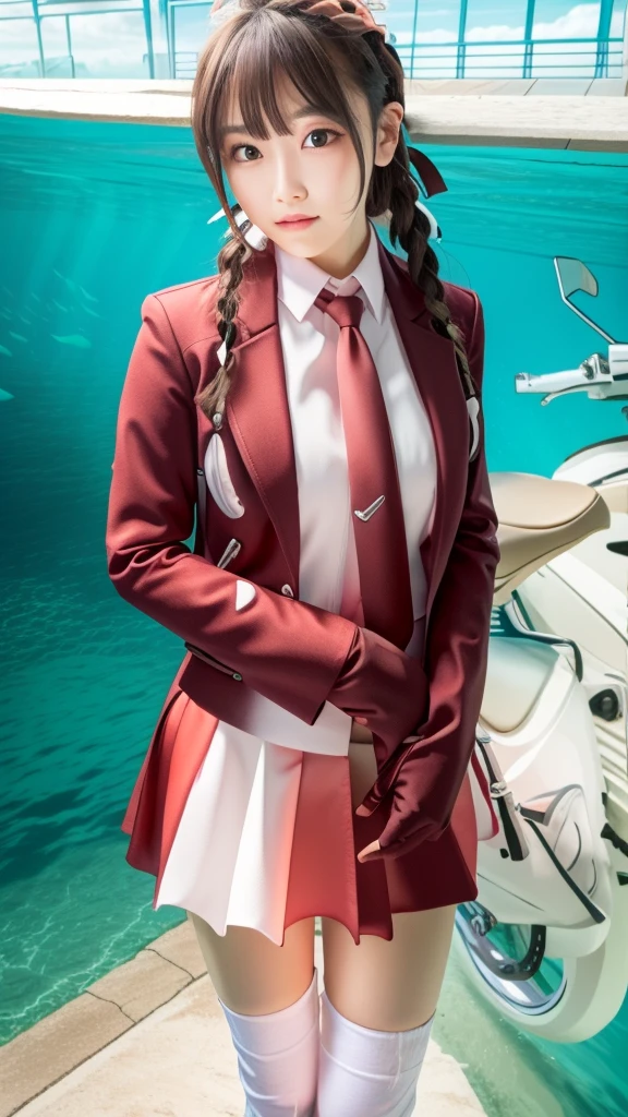 Face sitting, Sitting on a man's face,Underwater split view, Large Breasts, In underwear