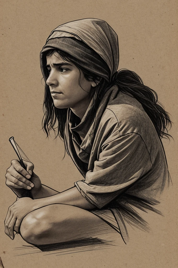 Create me a sketch about poverty that is not too literal