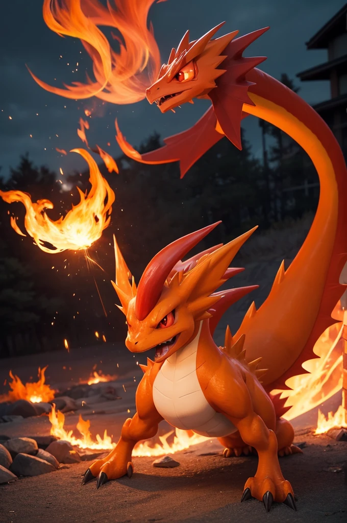 Create a fire type pokemon trainer(pokémon principal: Charmeleon)