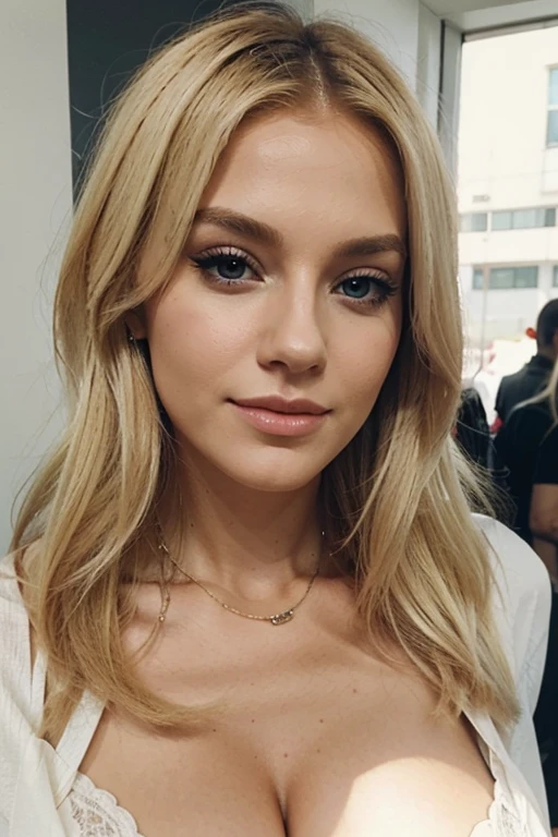 A blonde influencer