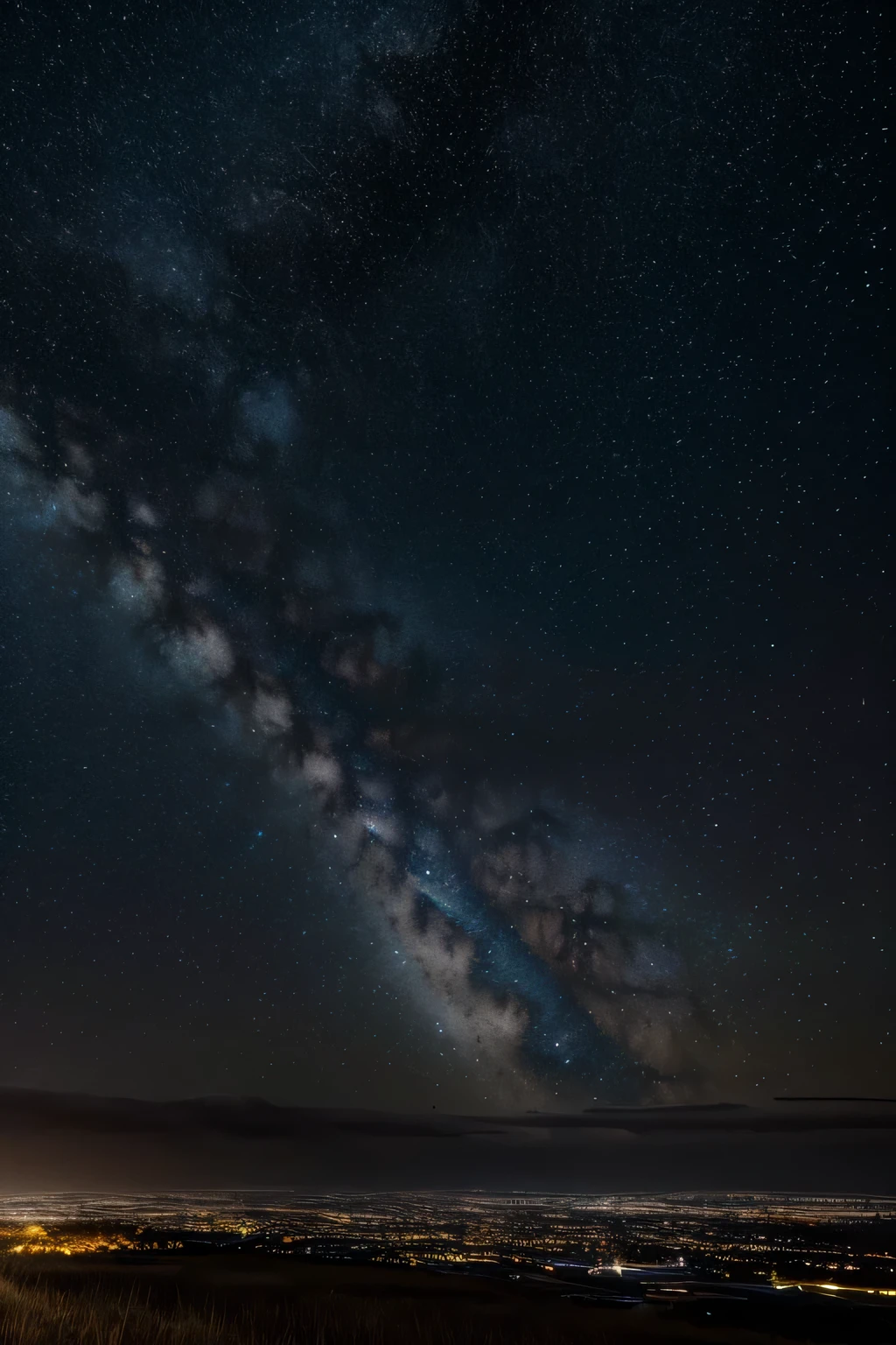 Masterpiece, best quality, high quality, extremely detailed CG unity 8k wallpaper, landscape, outdoor, night sky, no humans, landscape, blue sky, nature, cloudy skies, stars award winning photography, bokeh, HDR, photorealism, very detailed, trending, trending on CGsociety, intricate, high detail