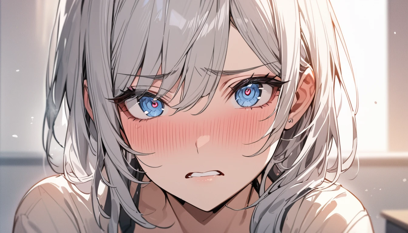 masterpiece, High resolution, perfect face, Korean beautiful high school, 30 years old, beautiful face, white background, embarrassed look, look at the camera, (top quality eyes), detailed texture, look at me, Married woman, cool women, ((high resolution eyes)),