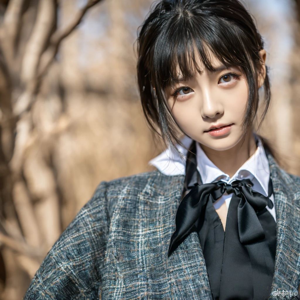 (best quality, 4K, masterpiece :1.3), Beutifull Girl, 1 woman, black hair: 1.1, Full Body ( Super detailed face, Detailed lips, delicate eyes, double eyelids, Wearing Suit
