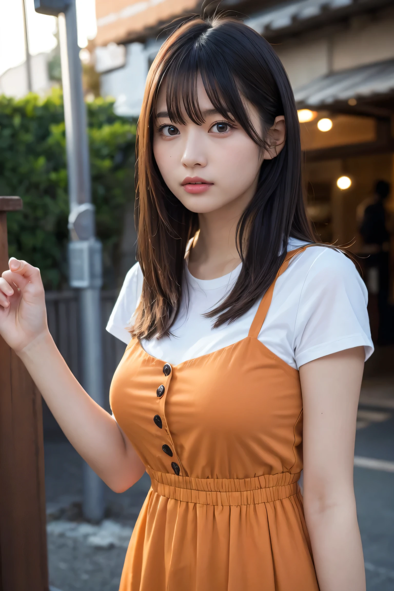 highest quality、4K quality、Man Attacking、Woman in a coffee shop gets splashed with bodily fluidan grabs woman's chest、A man touches a woman's crotch、slender、Small face、20-year-old、