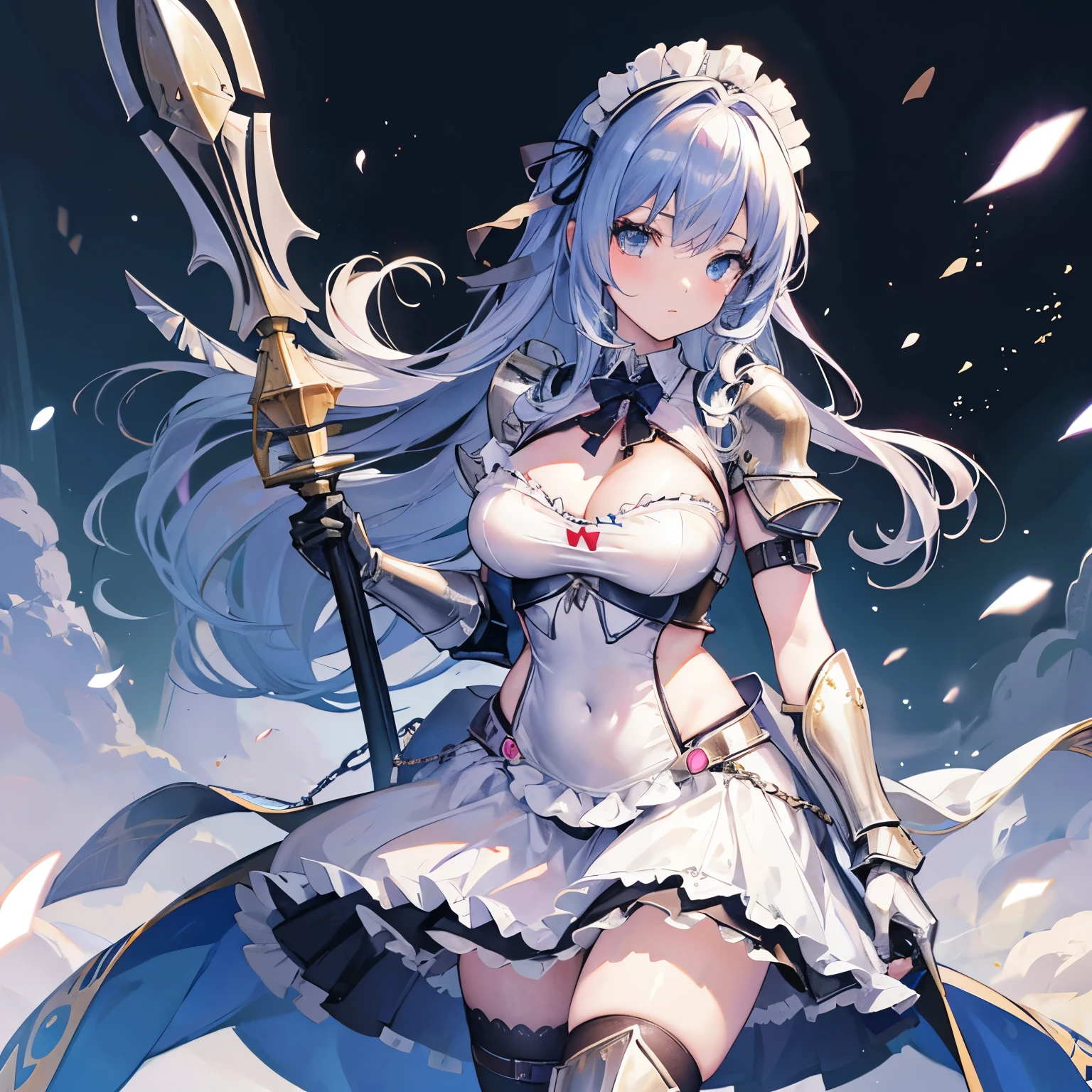 Anime maid girl clothes, bikini maid costume, paladin armor, fantasy armor, ((knight paladin armor)), light armor, knight armor, armor straps, tactical straps, battle camp