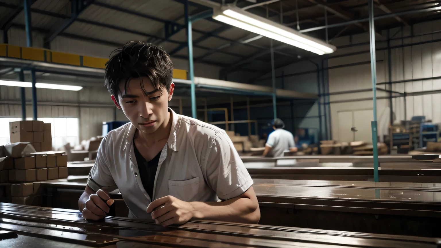 a man working in a factory