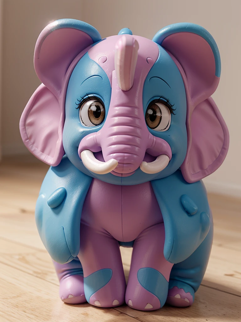 3D toy cartoon cute fantasy pastel elephant.