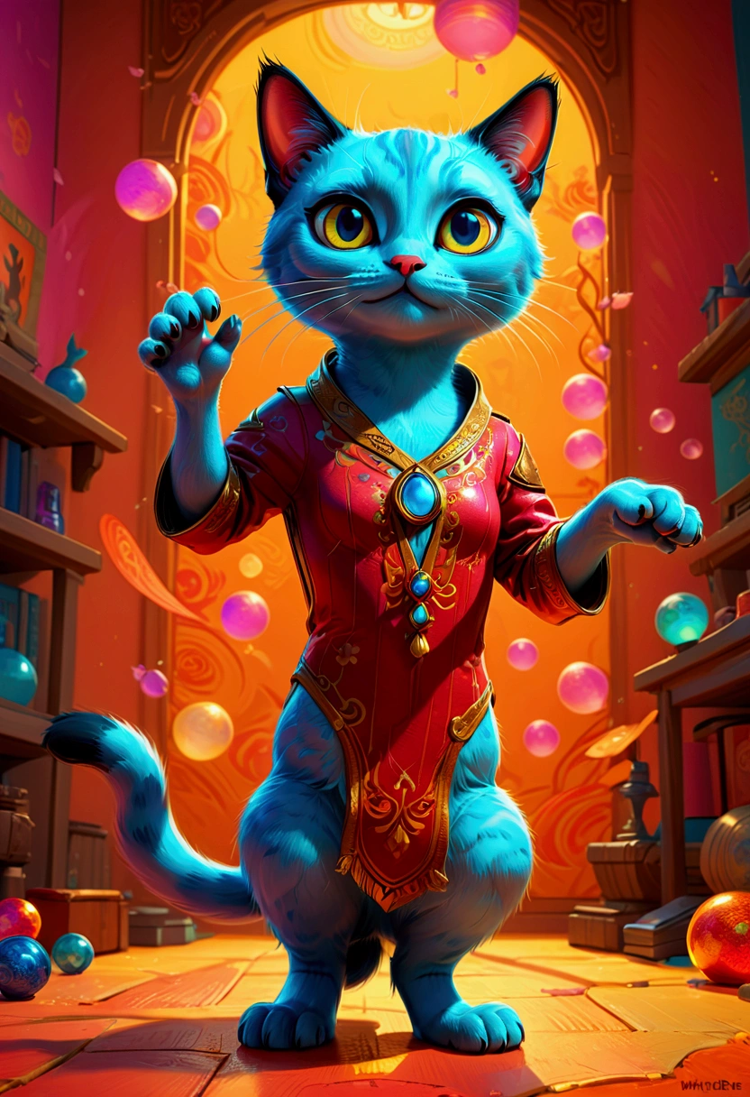 siamese cat, in t-pose, Pixar style, full body, paws up, detailed feline features, cute and adorable, dynamic pose, colorful 3D render, vibrant lighting, studio lighting, ultra-detailed, (4k,8k,highres:1.2), ultra-detailed, masterpiece, best quality, very aesthetic, absurdres