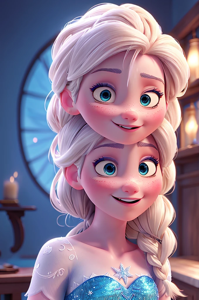 Elsa, frozen, 3d, Pixar-style