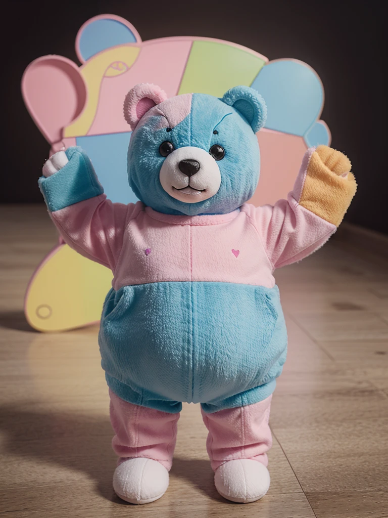 3D toy cartoon cute fantasy pastel bear.