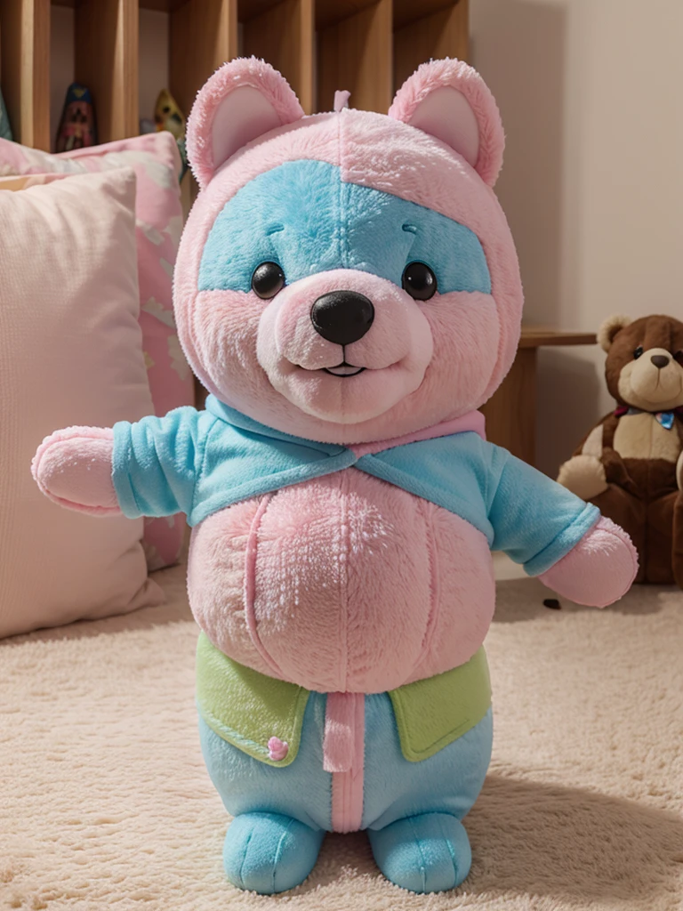 3D toy cartoon cute fantasy pastel bear.