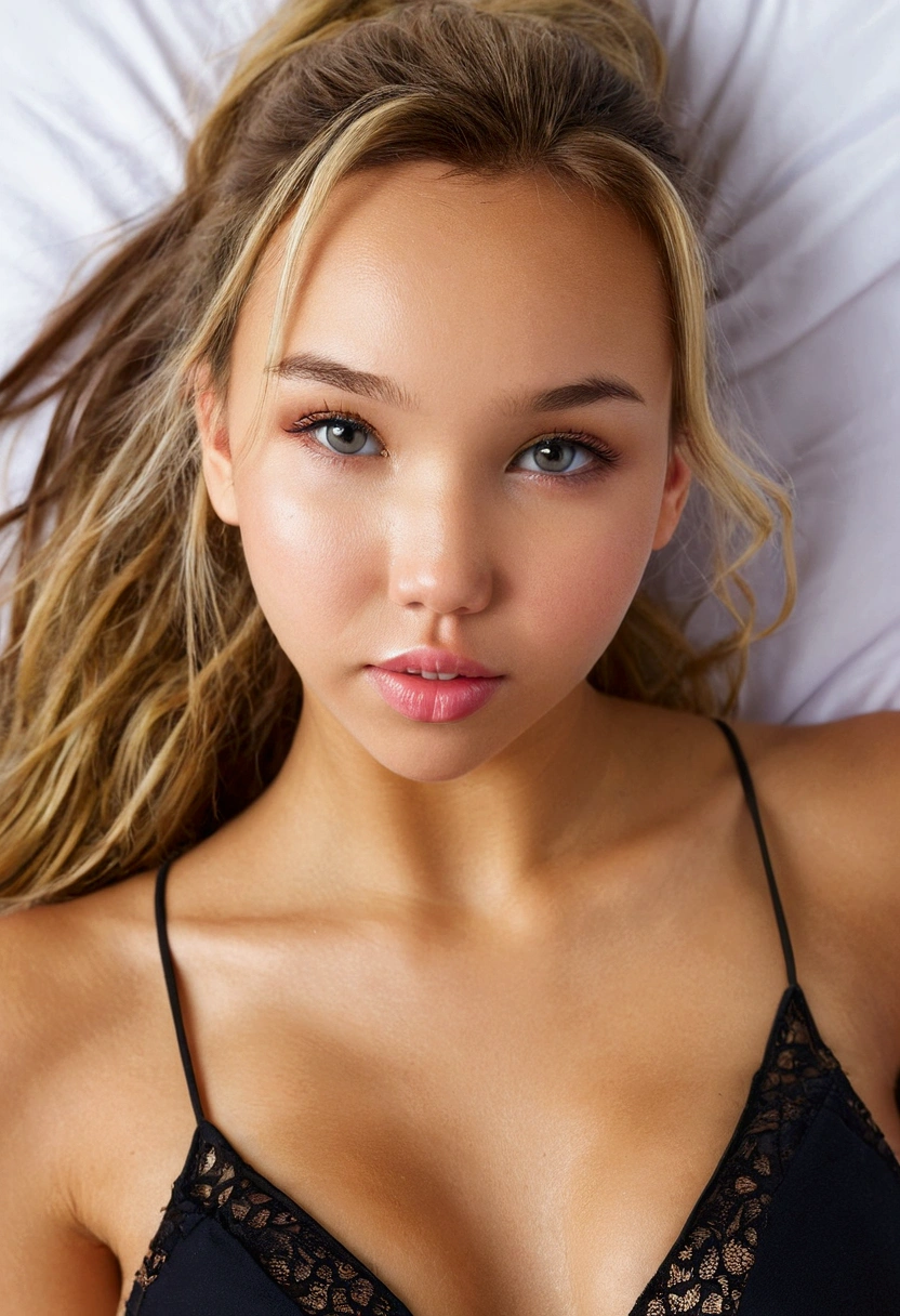 Realistic photo of a beautiful 18 year old (((ALEXIS-REN))), (best quality,ultra-detailed,realistic:1.2),beautiful detailed eyes, beautiful detailed lips, blonde hair, Enhance: Auto,  Images: 1, Size: 1024x1024 or whatever u want,  Prompt Magic: 100, HDR yes, Intensity: .8-1.0, Brightness yes 50, Steps 50, CFG 6, Sharpness 30, Auto Adjust yes, Contrast 45, gasm, Orgasm, naked in bed, touching her pussy, fingering herself