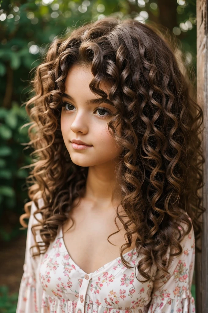 A cute 4.9ft girl with curly hair without showing her face