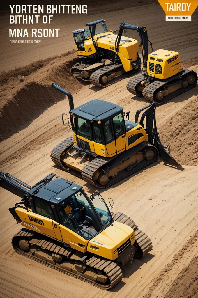 A cover for an ebook that teaches how to operate a backhoe loader, the operator's name and manual