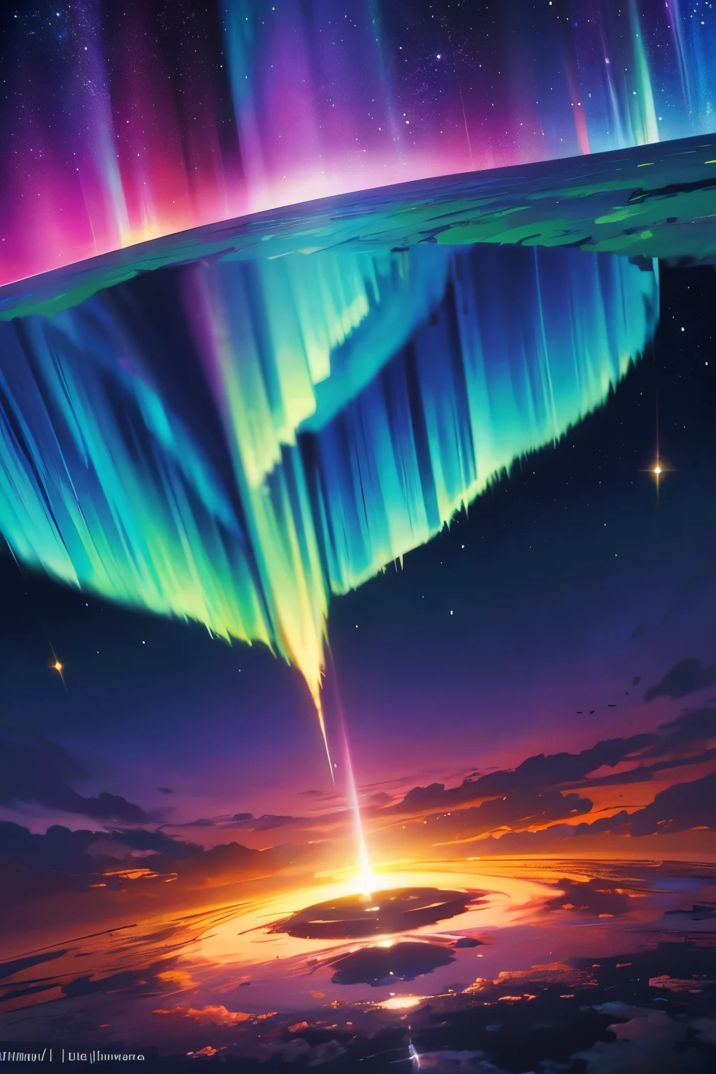 3d rendering abstract background, Aurora