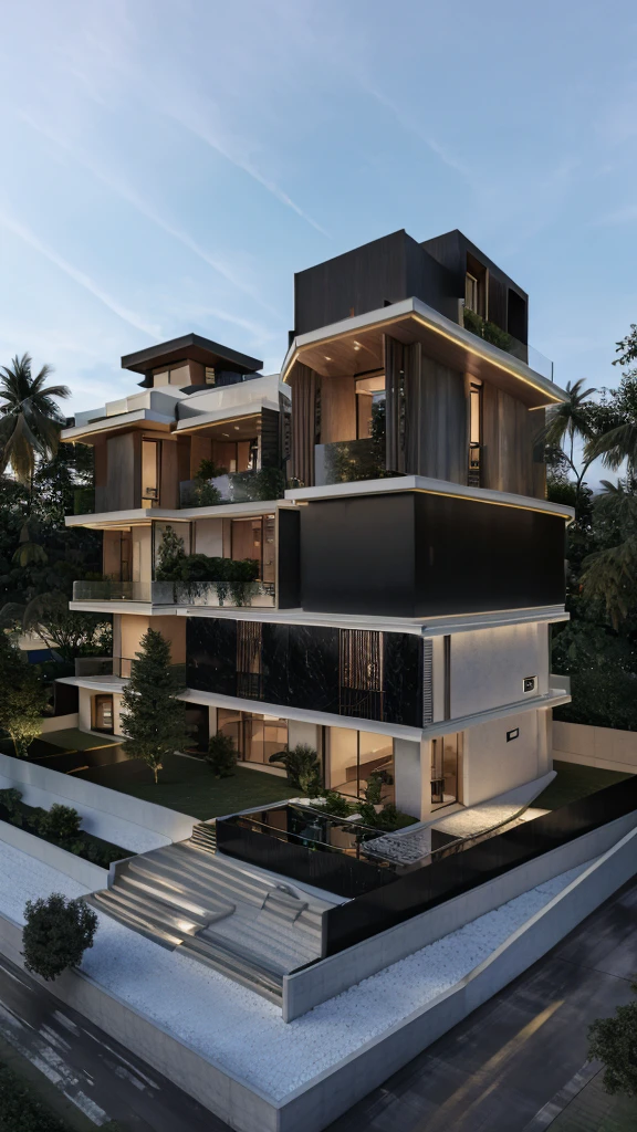 Ultra high resolution detailed unique and luxury house 