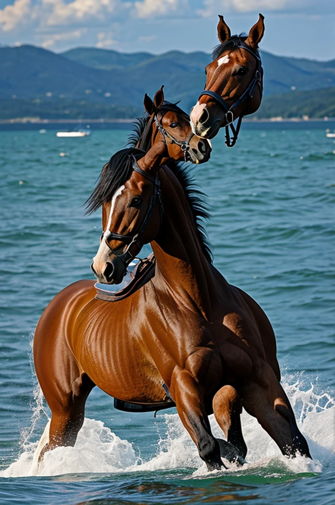 Horse abandoning ship