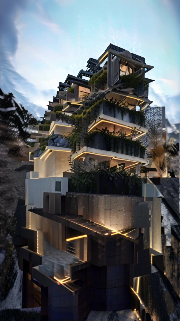 Ultra high resolution detailed unique and luxury house