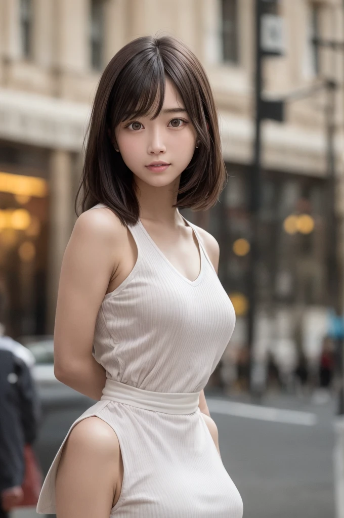 masterpiece, Highest quality, 8k, disorganized person, (Upper Body:1.4), White shirt, Beautiful girl, Beautiful face, Looking at the audience, smile, Ultra-realistic, High resolution, picture, The focus was clear, High resolution, Face Light, Dynamic Lighting, Cinema Lighting, Professional Shadow, Beautiful cityscape background, Best details, Very detailed, Super detailed, Finely detailed, Real Skin, Delicate facial features, Detailed face and eyes, Sharp pupils、Realistic students