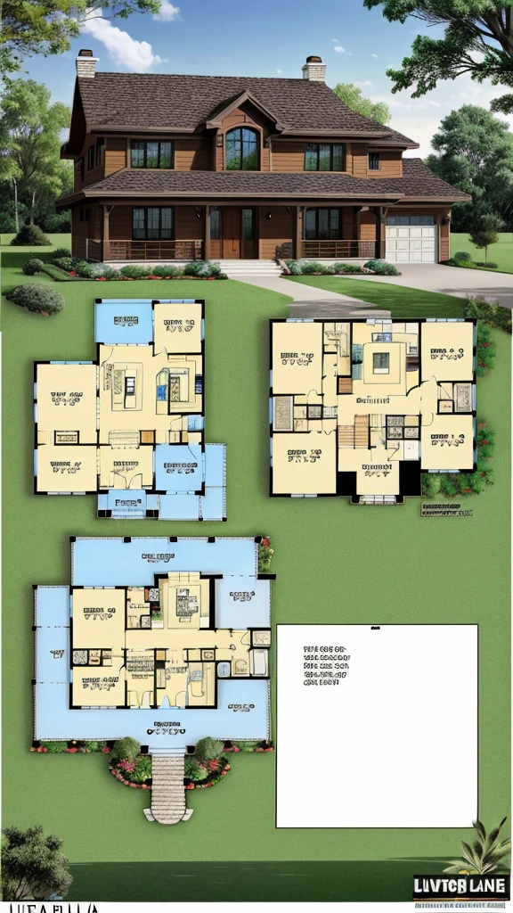 Ultra high resolution detailed unique and luxury house plan