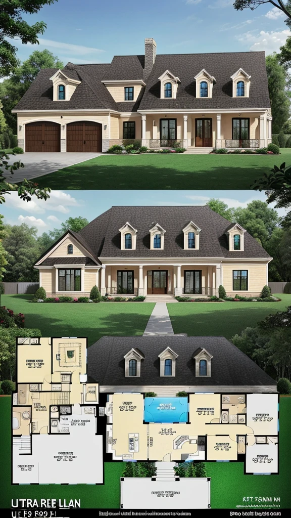 Ultra high resolution detailed unique and luxury house plan