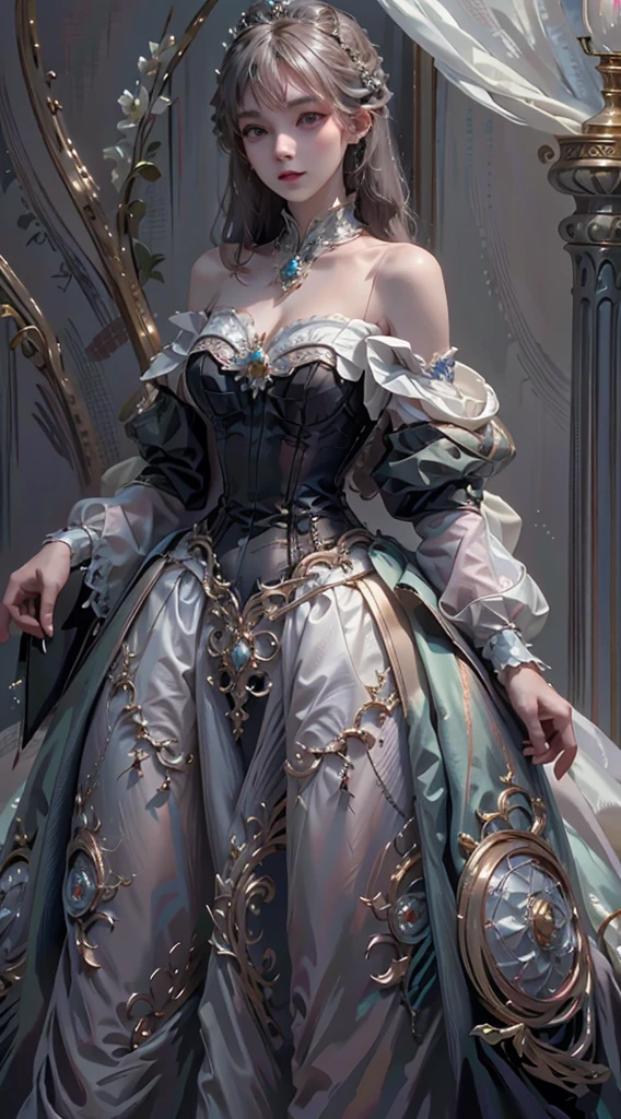 High resolution, masterpiece, Highest quality, Very detailed, debutante、daughter、dance、Rose、Fantasy、Cinderella、Princess