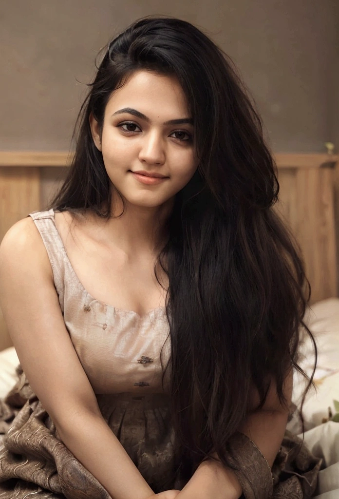 beautiful Indian, very young teenage girl, ************, fully nude, showing her beautiful naked body,lean facecut, black extra long hair, sexy gaze,light bronze skin dark strokes, exact looks like , light bronze skin, smirking deviously, long eyelashes, deep dimples on cheeks, cute smile, innocent face, blushing , atmospheric perspective, Renaissance, 8k, super detail, accurate, best quality, high details, high quality, best quality, blushing expression, biting lips, wearing nothing, undressed, fully naked, puffy round nipples, shaved vagins, medium , ultra-wide shot, lying down straight, legs spread, intimately on her royal bed touching herself, in Royal looking bedroom, beautifully styled hair, spreading her legs