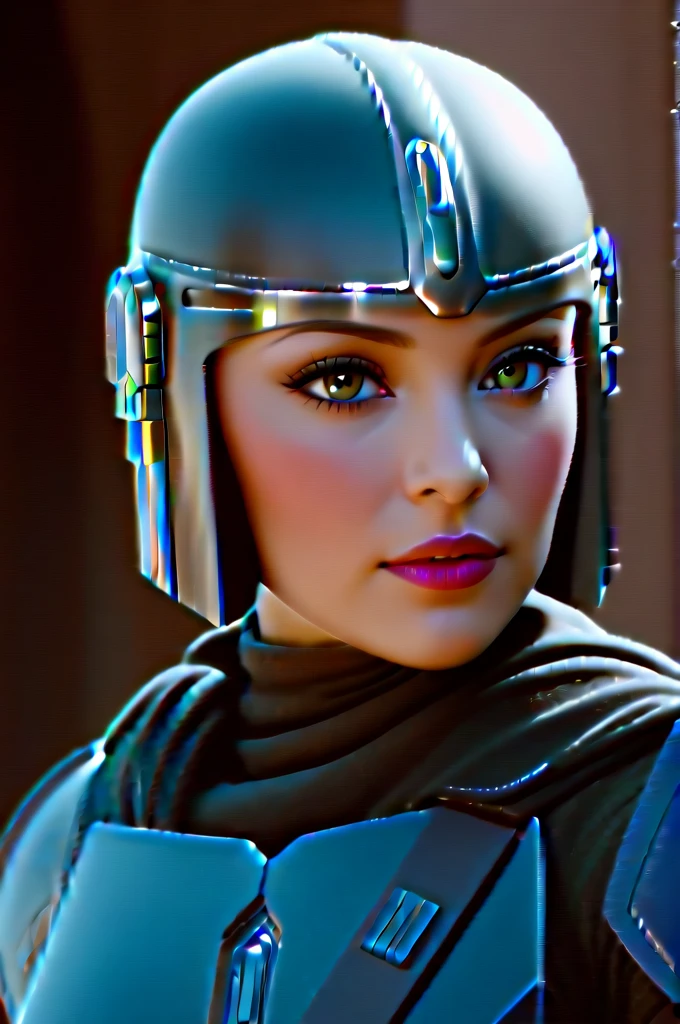 a ((female twi'lek ))mandalorian, beautiful detailed eyes, beautiful detailed lips, extremely detailed face, long eyelashes, mandalorian armor, sci-fi, cinematic lighting, dramatic, epic, intricate details, hyper-realistic, 8k, high-quality, photorealistic
