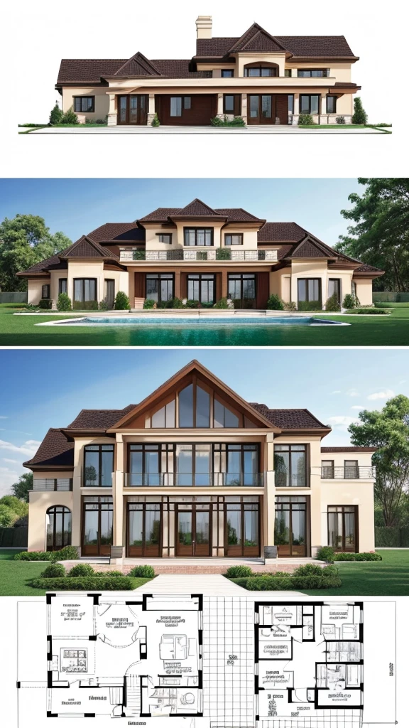 Luxury house drawing plan
