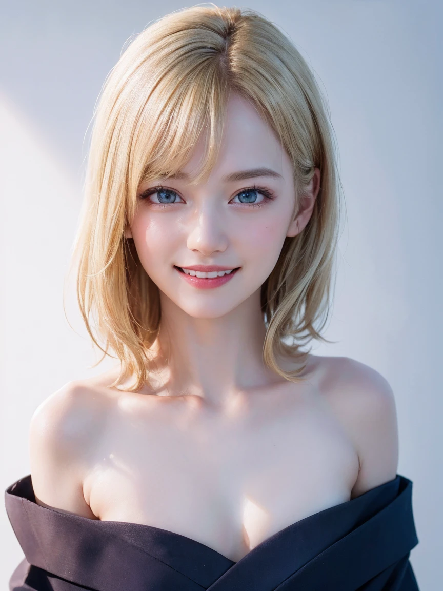 ((((Beautiful golden hair))))、((small head))、(Perfect body:1.1)、(年轻)、(Shortwave beautiful golden color:1.2)、(((8K, Raw photography)))、(((lace bra)))、(((NSFW))), (((The face is Enako of a cosplayer))),(Highly detailed 8k wallpapers)、(extremely delicate and beautiful)、(​masterpiece)、(top-quality:1.0)、(超A high resolution:1.0)、on the beds、beautiful  lighting、Perfect Lightning、realistic shadow、[hight resolution]、 Detailed skin、ultra-detailliert、Slim body、thin clavicle、perspired、beutiful breast、red blush、Photorealsitic、Lifelike face、realisticeyes、Small eyes、is looking at the camera、Grinning(colourfull)))、(((cleavage of the breast)))、(eye liner)、(mascara)、 Lips with pink lips、The best very happy smile、((best qualtiy)), ((tmasterpiece)), unbelievable Ridiculous、 huge filesize, ultra-detailliert, hight resolution, ighly detailed, top-quality, ​masterpiece、Beautiful butt