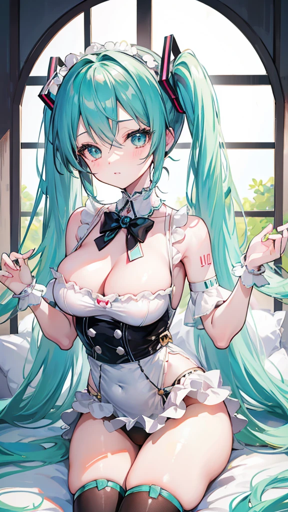 Hatsune Miku, A mischievous and playful  ,,chibi,Lolita big breasted,Lolita huge breasts