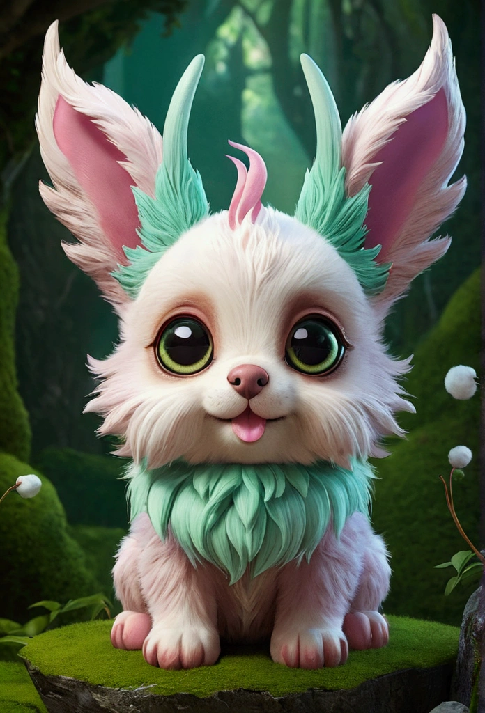 In a fantasy world full of surreal charm, Meet Wolpertinger, a super cute cartoon puppy. With oversized eyes and a playful grin, This adorable creature resembles a cartoon kitten or a cartoon duckling, but with the unique characteristics of a Wolpertinger. His fur is as soft as cotton candy, a dreamy mix of bright colors, and its body is decorated with intricate details, This makes it a very sought after offer on Artstation. The background is characterized by lush green, Creating a perfect harmony between reality and fantasy. Wolpertinger’s cheerful nature and captivating appearance
