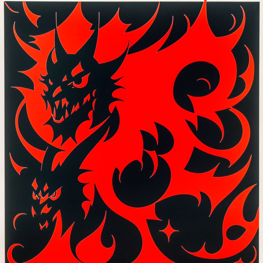 red black devil